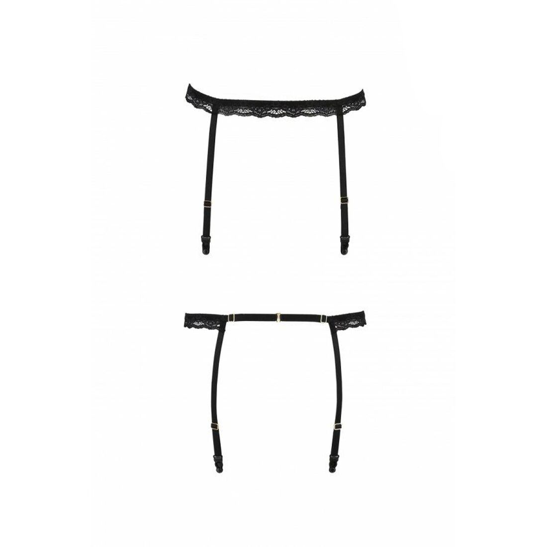 Пояс-стрепы для чулок SHELLY GARTER BELT black L/XL - Passion Exclusive