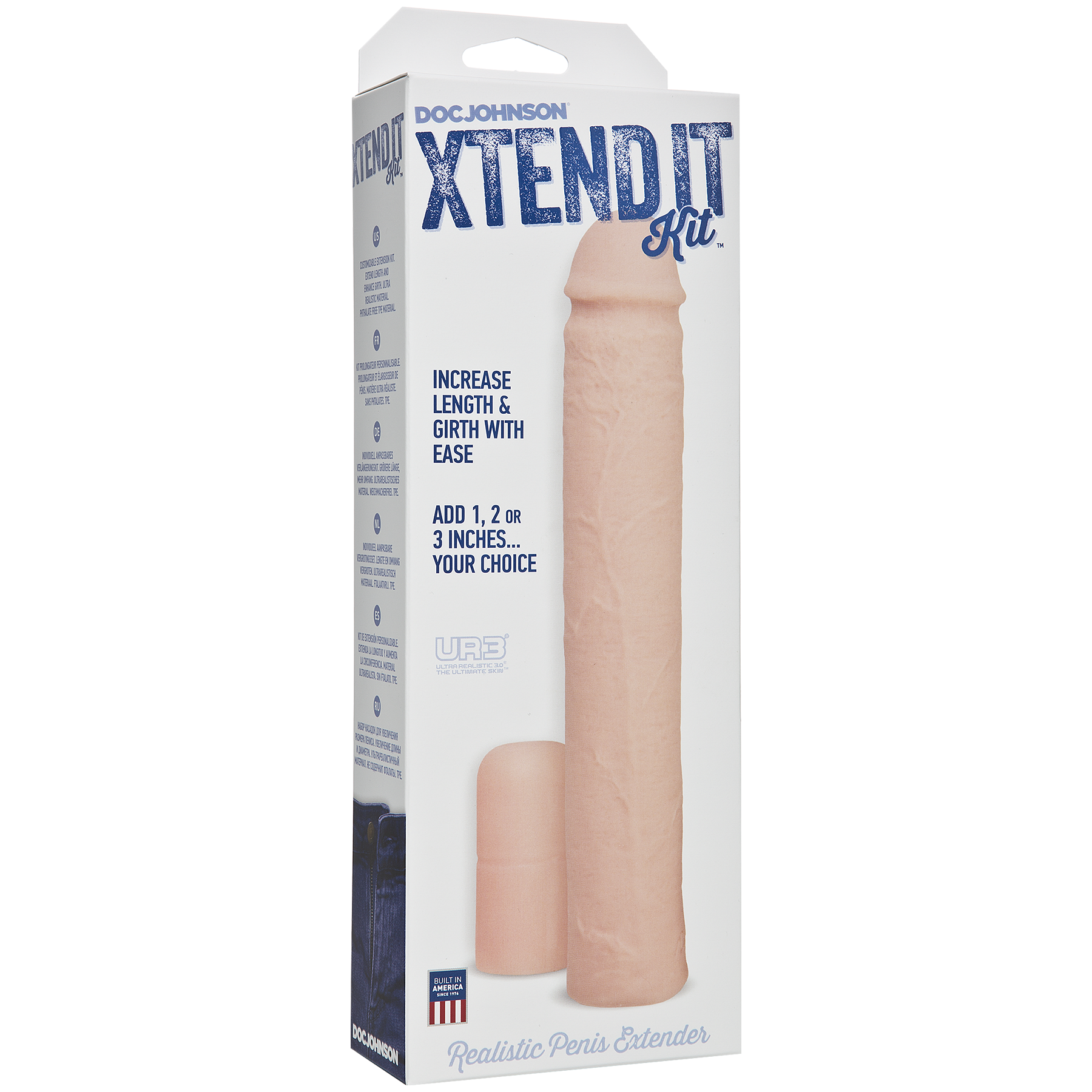 Насадка на член Doc Johnson Xtend It Kit White, удлиняющая (до +7,6 см) и утолщающая (до +1,2 см)