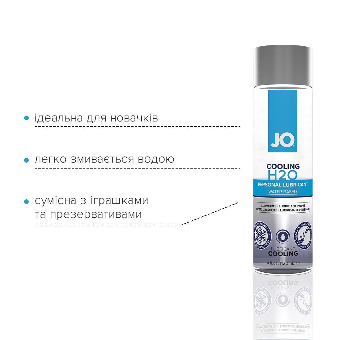Охлаждающая смазка на водной основе System JO H2O COOLING (120 мл) с ментолом, растительный глицерин