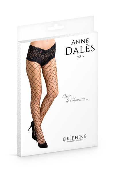 Чулки Anne De Ales DELPHINE T1 Black (мятая упаковка)