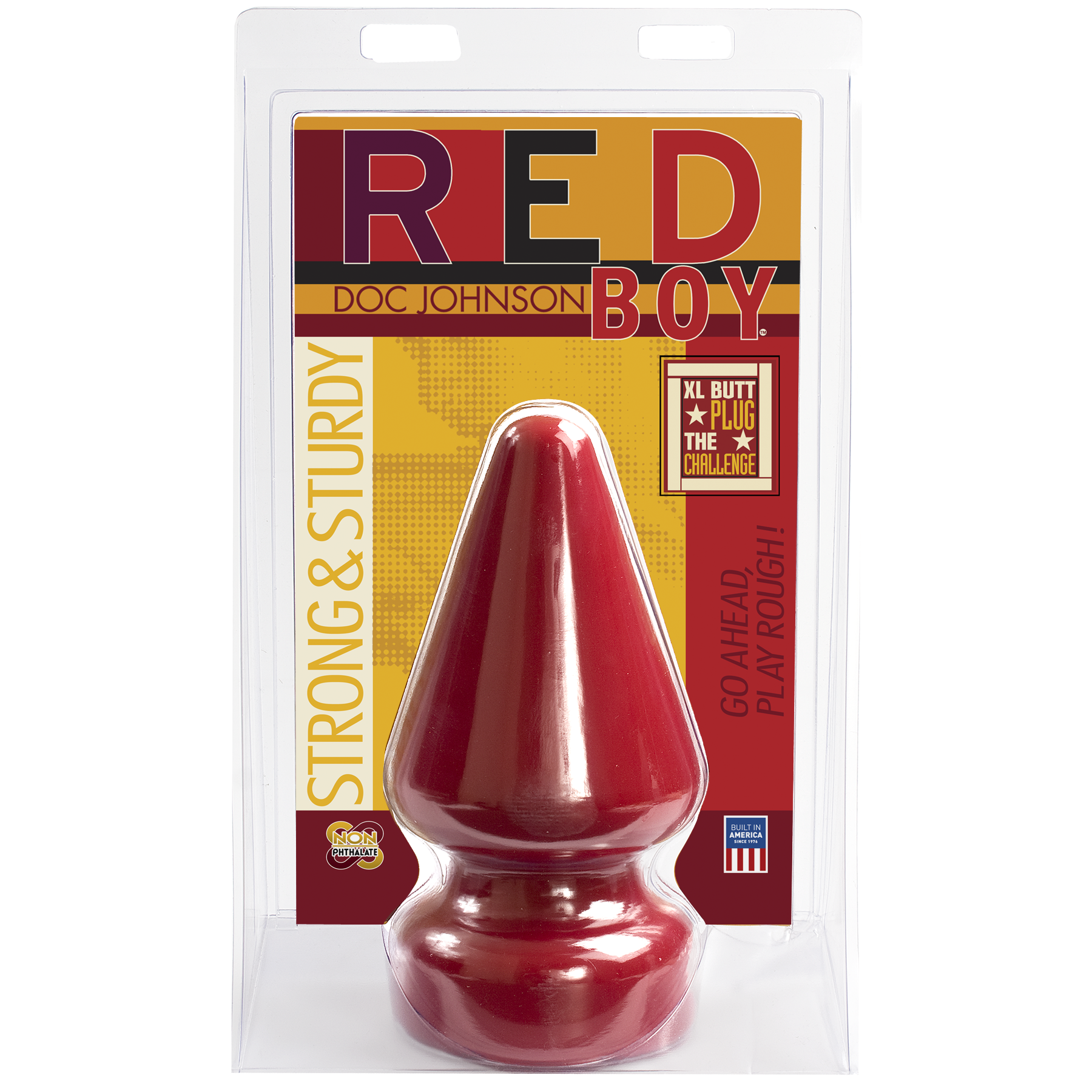 Анальная пробка Doc Johnson Red Boy - XL Butt Plug The Challenge, диаметр 12 см