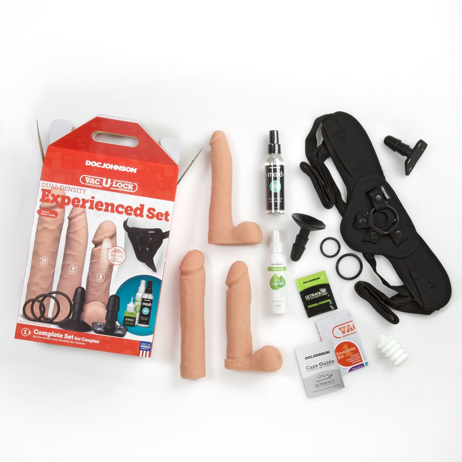 Набор для страпона Doc Johnson Vac-U-Lock Dual Density Experienced Set (мятая упаковка)