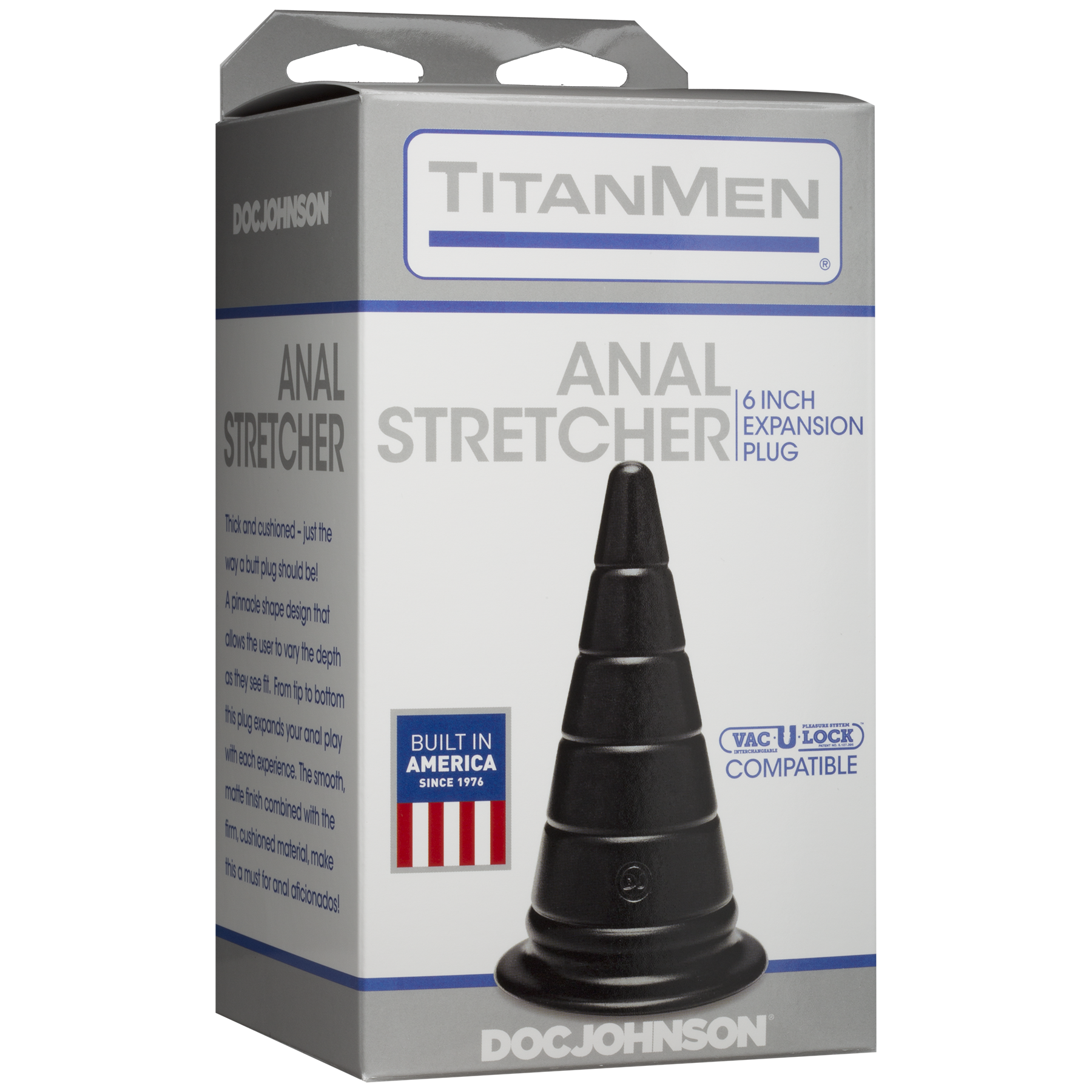 Анальный стимулятор Doc Johnson TitanMen - Anal Stretcher 6 Inch Plug, диаметр 6,6см