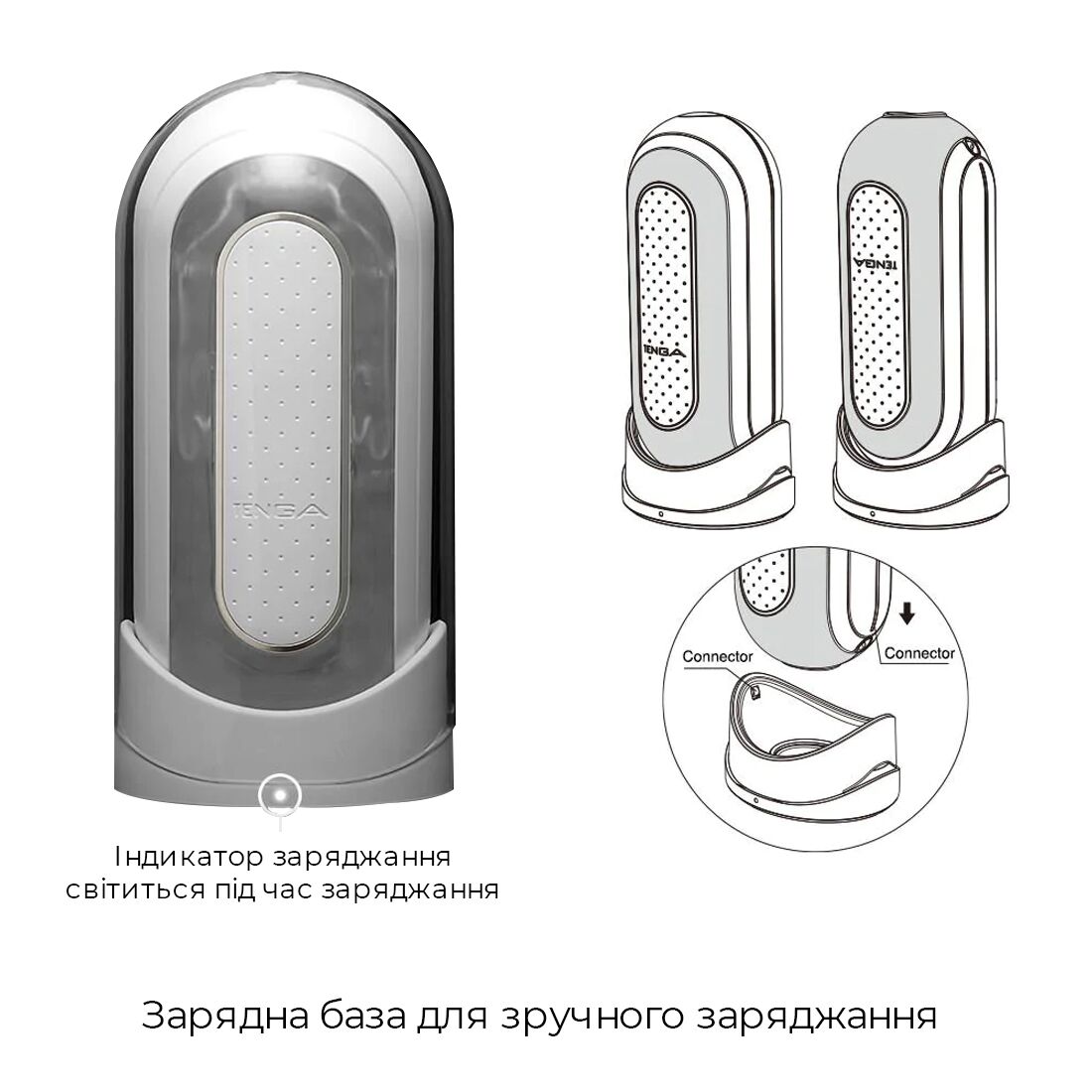 Вибромастурбатор Tenga Flip Zero Electronic Vibration White, изменяемая интенсивность, раскладной
