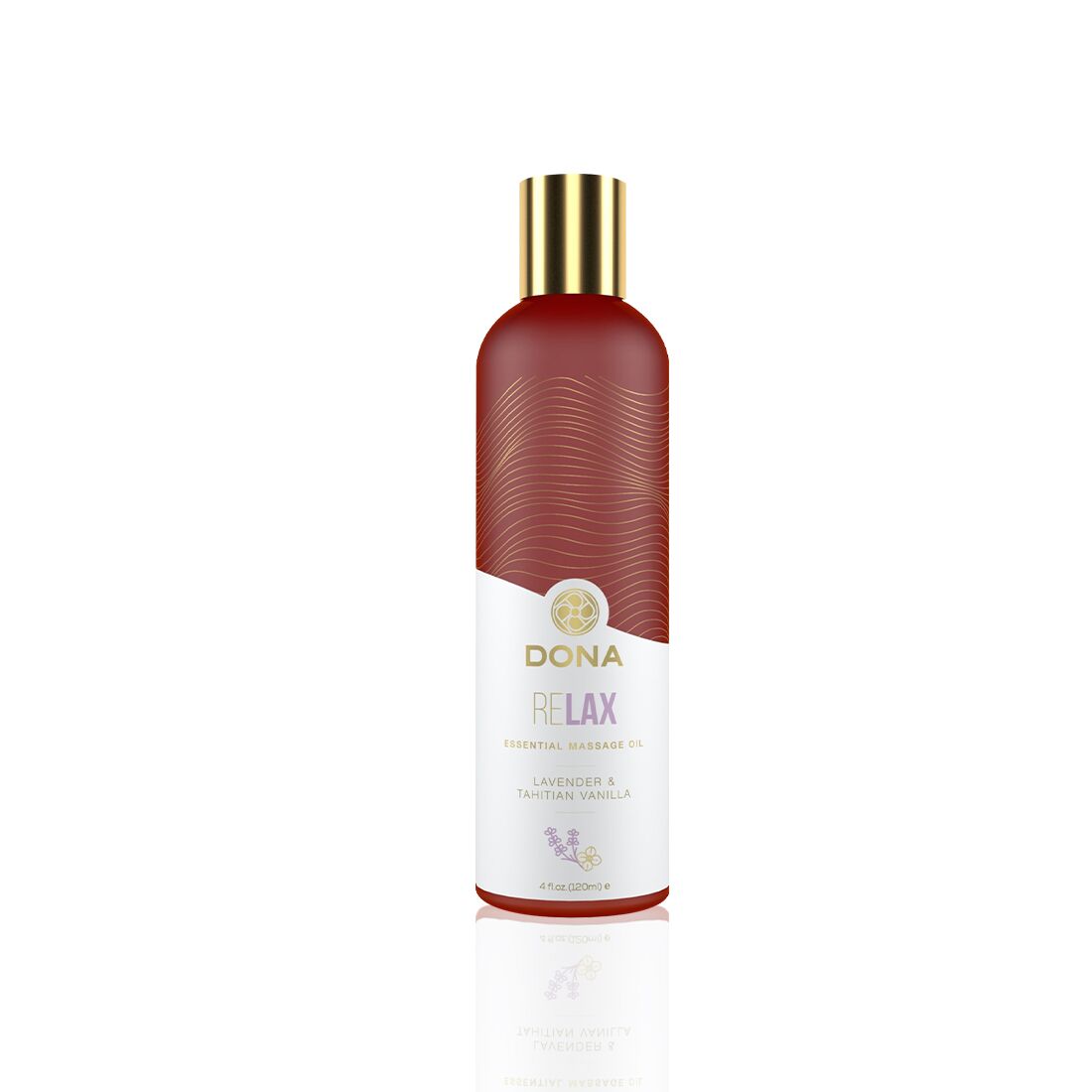 Натуральное массажное масло DONA Relax - Lavender & Tahitian Vanilla (120 мл) с эфирными маслами Натуральное массажное масло DONA Relax - Lavender & Tahitian Vanilla (120 мл) с эфирными маслами