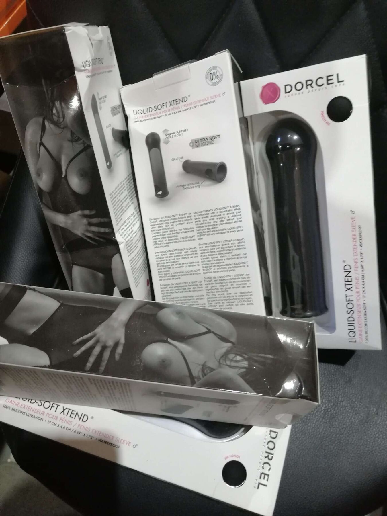 Удлиняющая насадка на член Dorcel LIQUID-SOFT XTEND (до +3,8см), с кольцом для мошонки