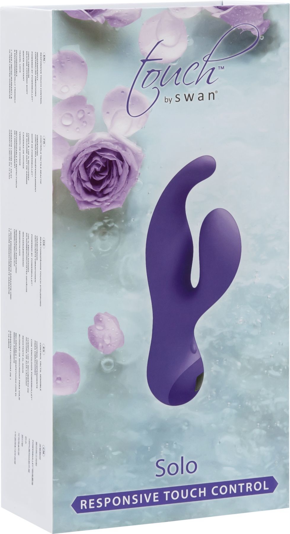 Вибратор-кролик с сенсорным управлением Touch by SWAN - Solo Purple, глубокая вибрация, для точки G