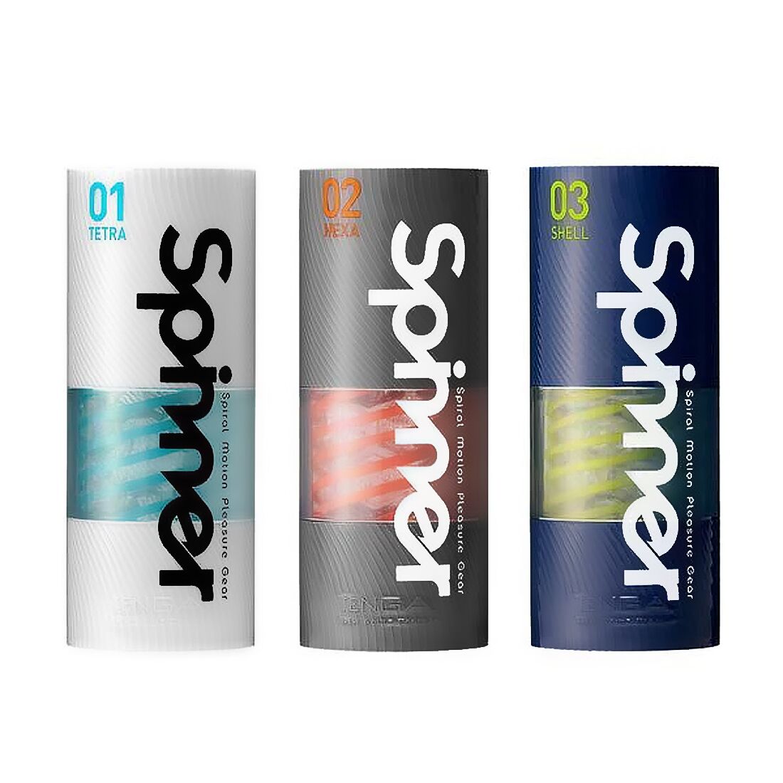 Мастурбатор Tenga Spinner 03 Shell с упругой стимулирующей спиралью внутри, упругая спираль