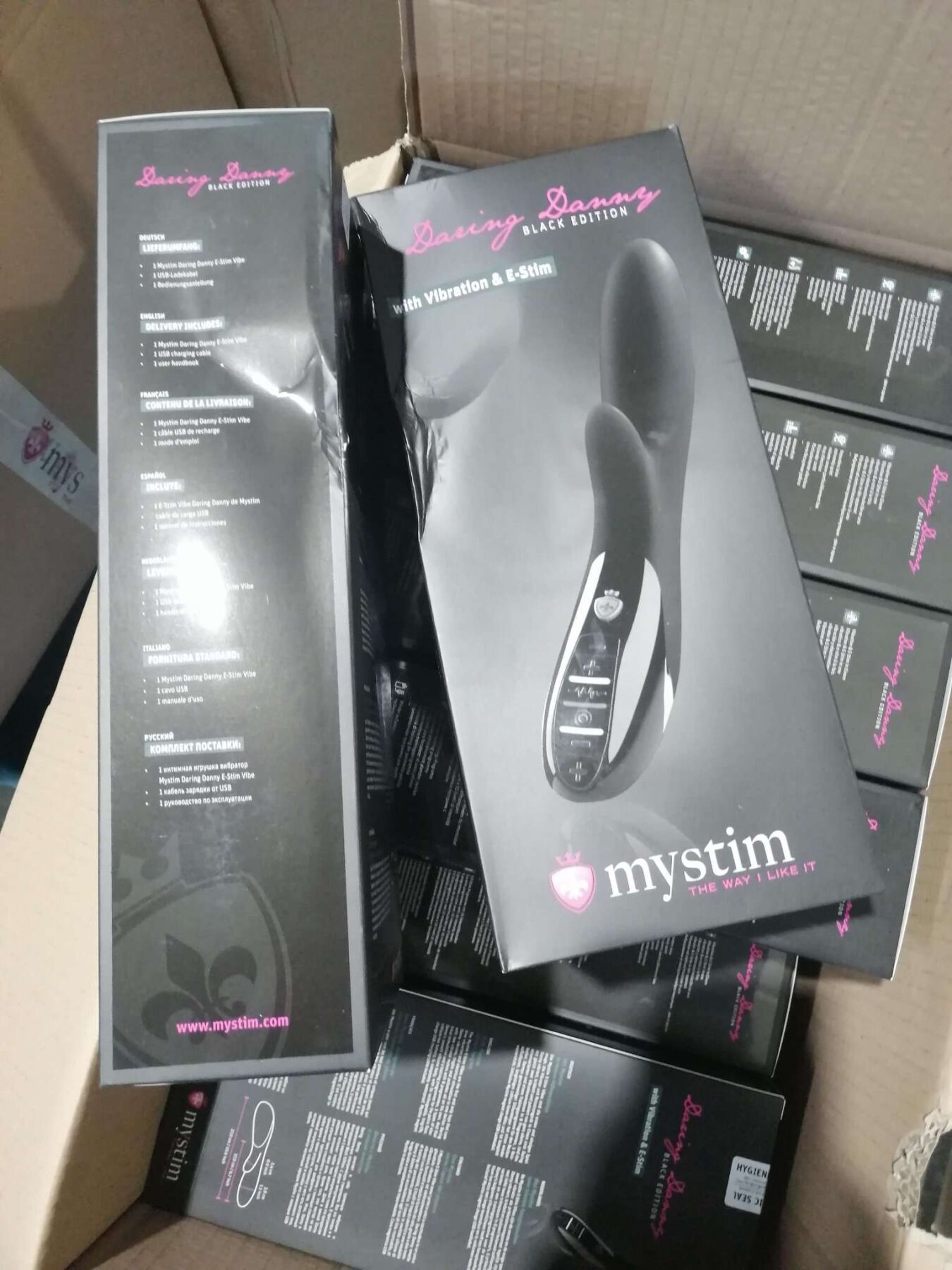 Вибратор-кролик с электростимуляцией Mystim Daring Danny eStim Black, миостимулятор