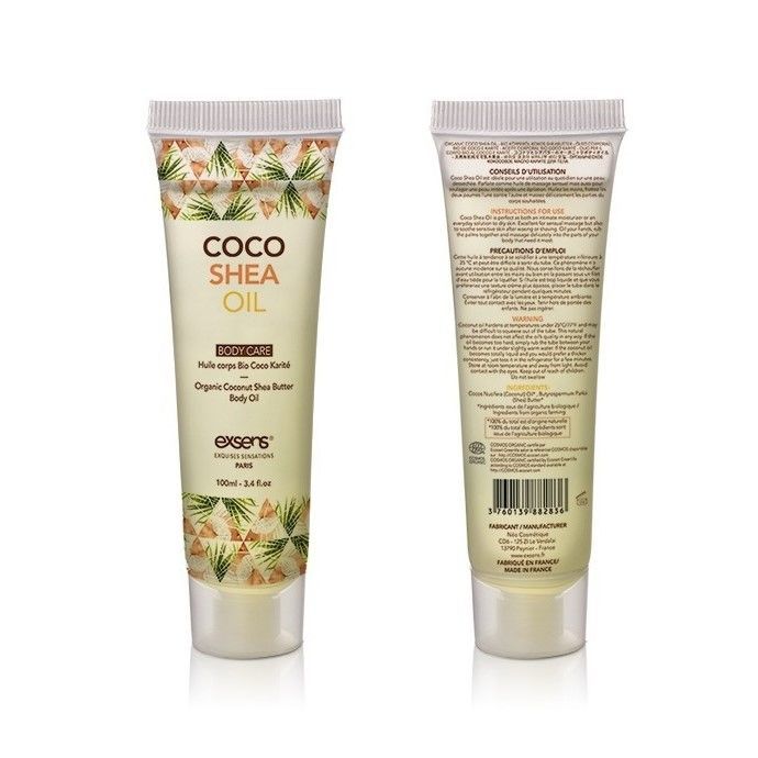 Распродажа! Органическое кокосовое масло Карите (Ши) для тела EXSENS Coco Shea 100 мл (срок 04.2024)