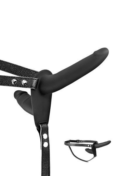 Двойной страпон Fetish Tentation Strap-On with Double Dildo Black (мятая упаковка) Двойной страпон Fetish Tentation Strap-On with Double Dildo Black (мятая упаковка)