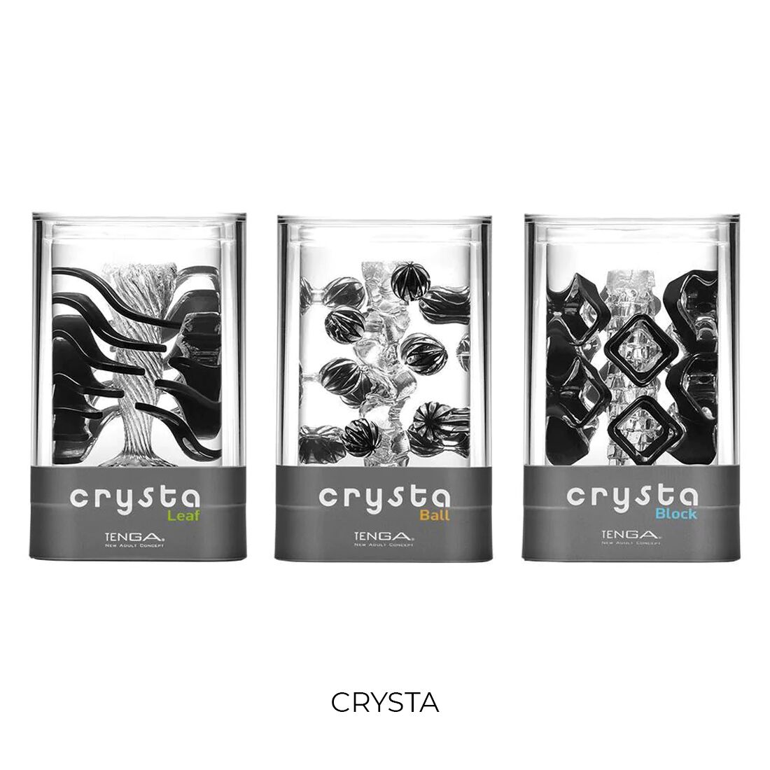 Мастурбатор Tenga Crysta Leaf, уникальный рельеф, стимулирующие лепестки, прозрачный материал