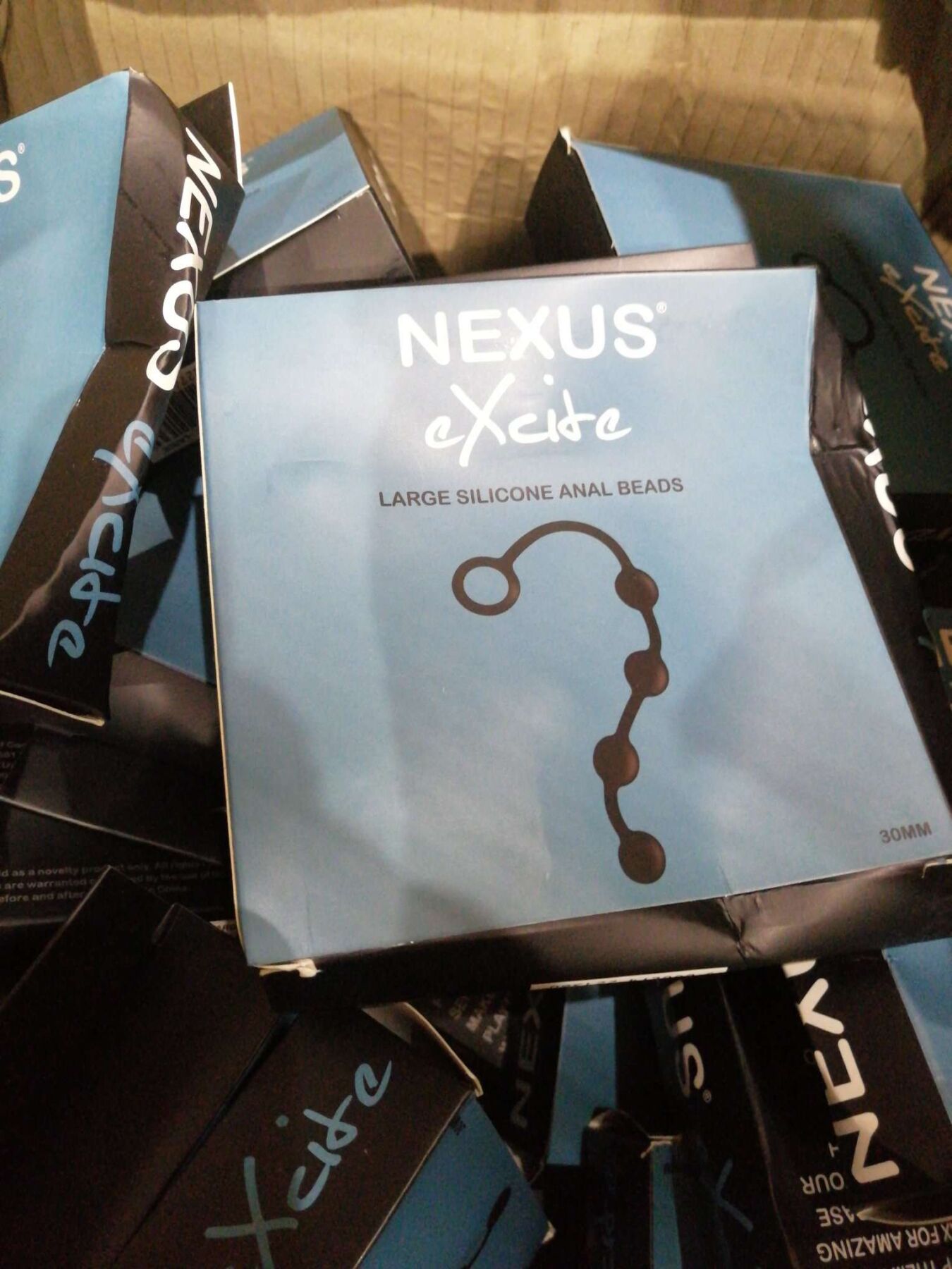 Анальные шарики Nexus Excite Large Anal Beads, силикон, макс. диаметр 3 см