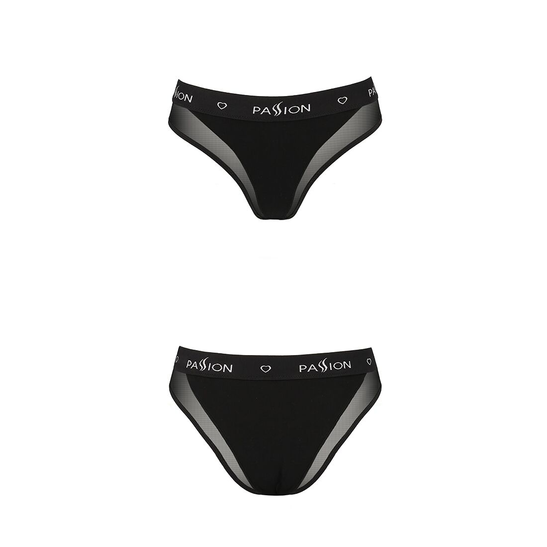 Трусики с прозрачной вставкой Passion PS002 PANTIES black, size M