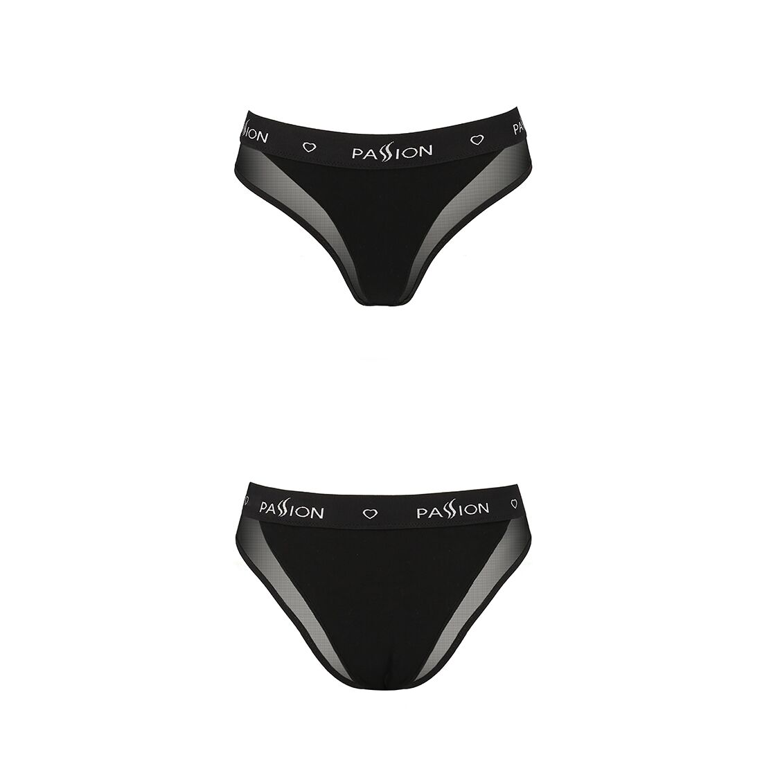 Трусики с прозрачной вставкой Passion PS002 PANTIES black, size S