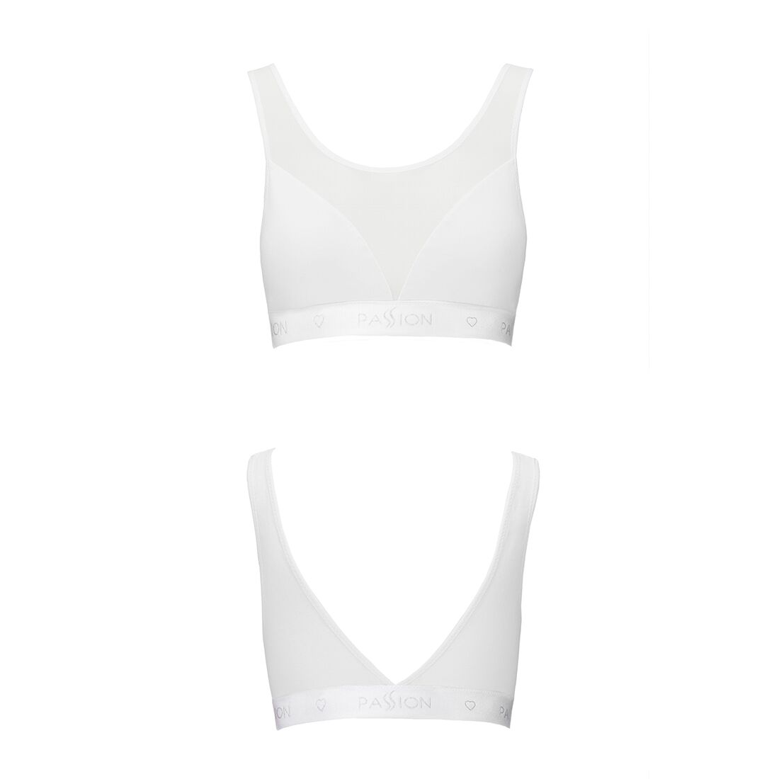Топ с прозрачной вставкой Passion PS002 TOP white, size M