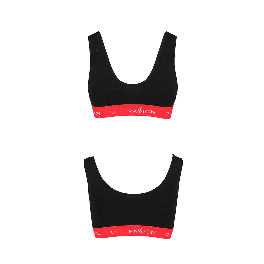 Спортивный топ на широких бретелях Passion PS003 TOP black, size M