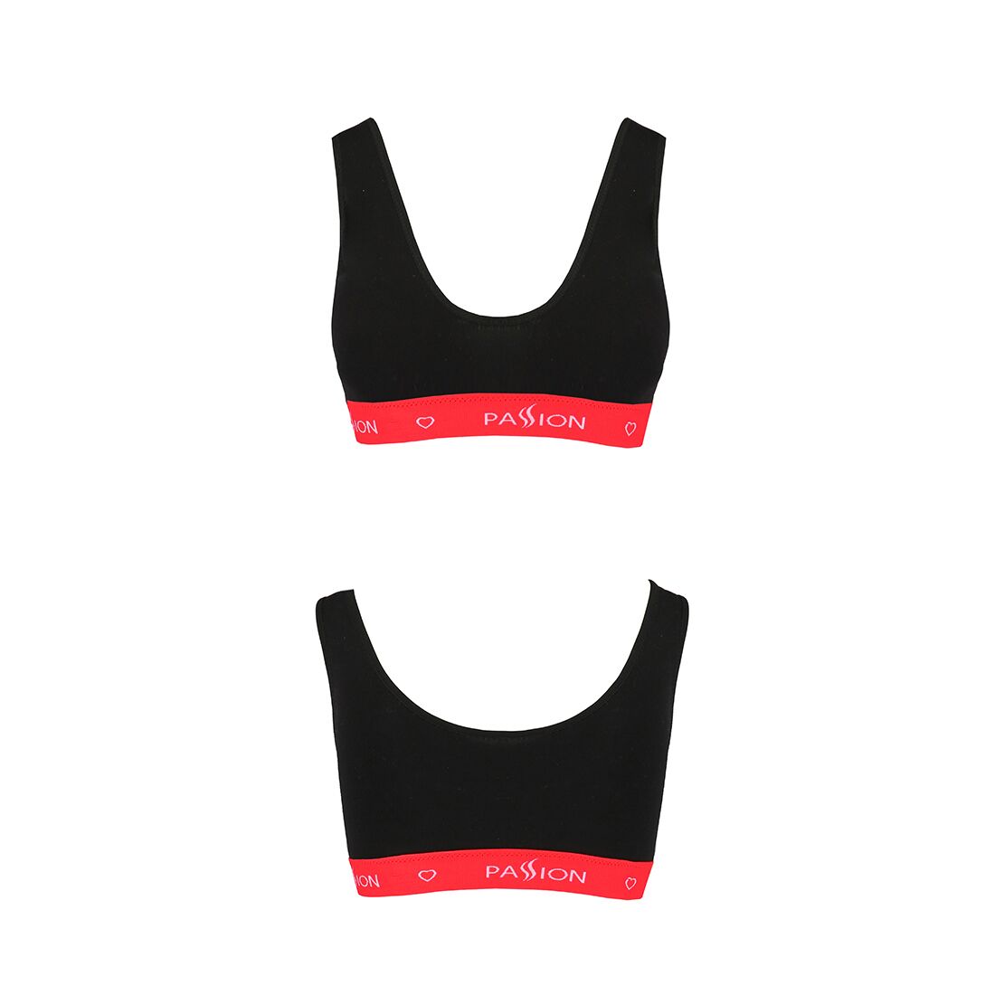 Спортивный топ на широких бретелях Passion PS003 TOP black, size S