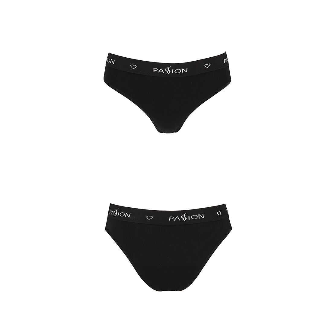 Трусики-слипы из хлопка с эластаном Passion PS004 PANTIES black, size L