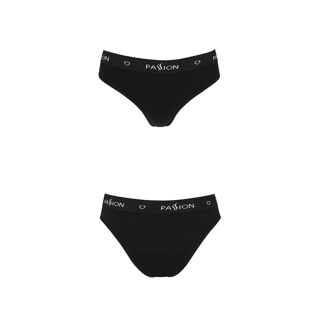 Трусики-слипы из хлопка с эластаном Passion PS004 PANTIES black, size M