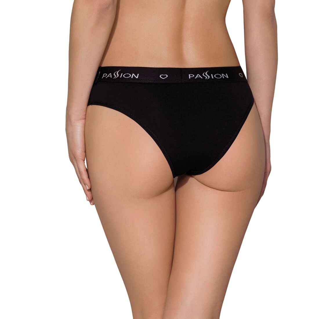 Трусики-слипы из хлопка с эластаном Passion PS004 PANTIES black, size S
