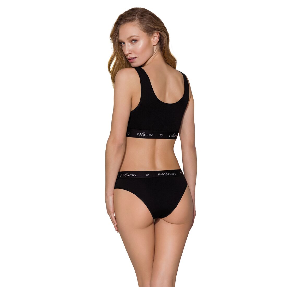 Спортивный топ с широкой резинкой Passion PS004 TOP black, size L