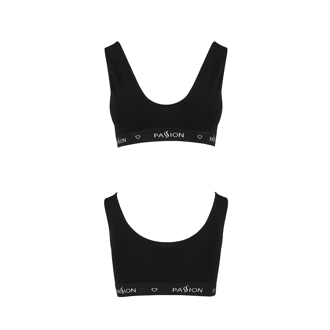 Спортивный топ с широкой резинкой Passion PS004 TOP black, size S