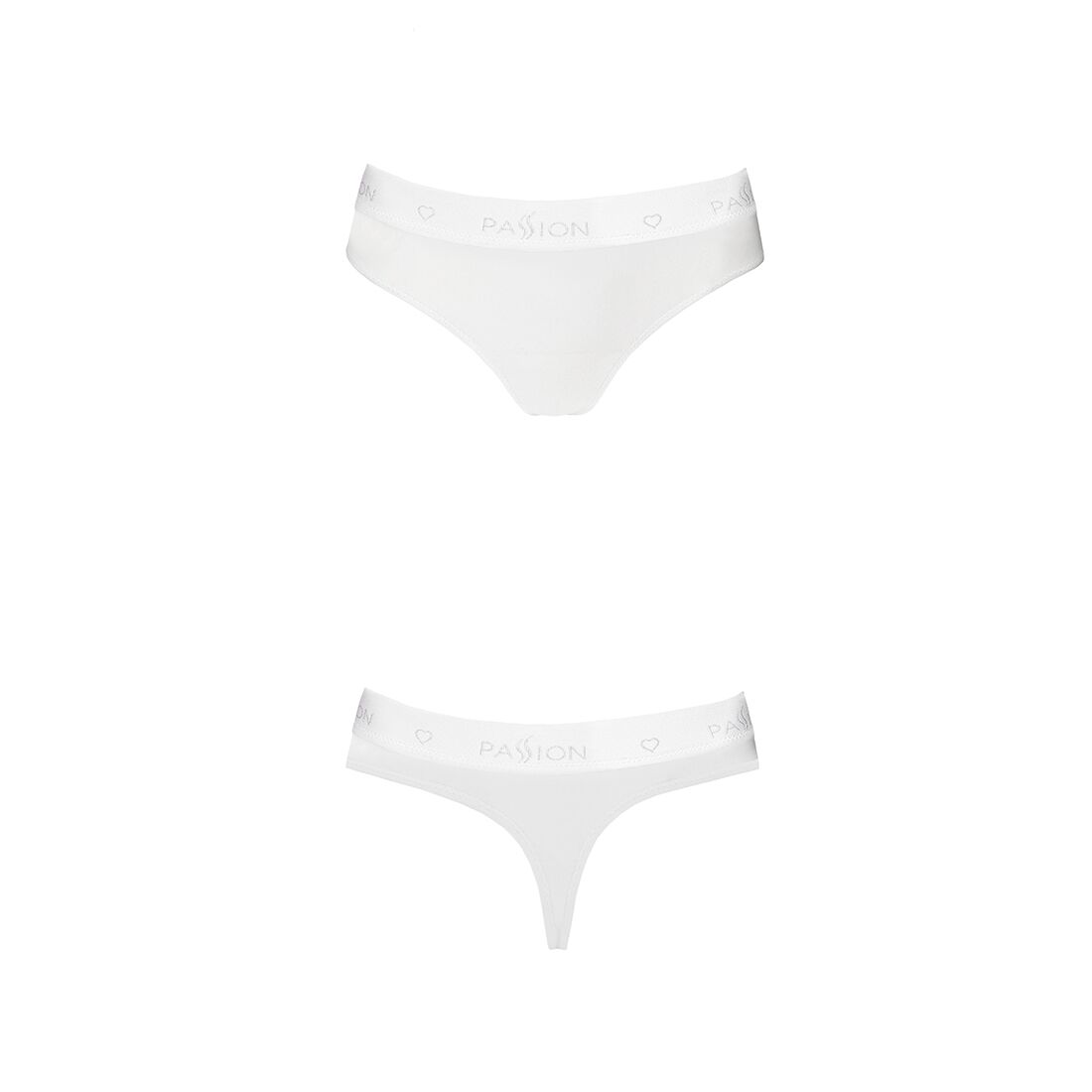 Трусики-бразилиана из хлопка Passion PS005 PANTIES white, size L