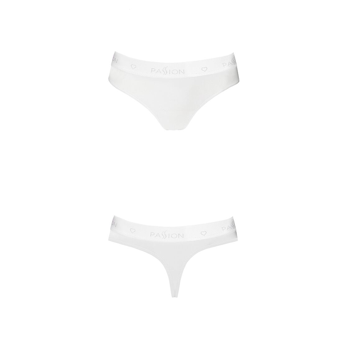 Трусики-бразилиана из хлопка Passion PS005 PANTIES white, size S