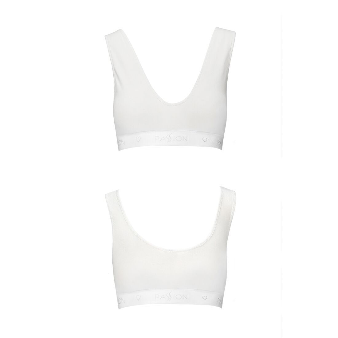 Спортивный топ из эластичного хлопка Passion PS005 TOP white, size M