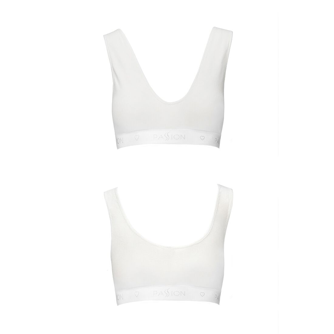 Спортивный топ из эластичного хлопка Passion PS005 TOP white, size S