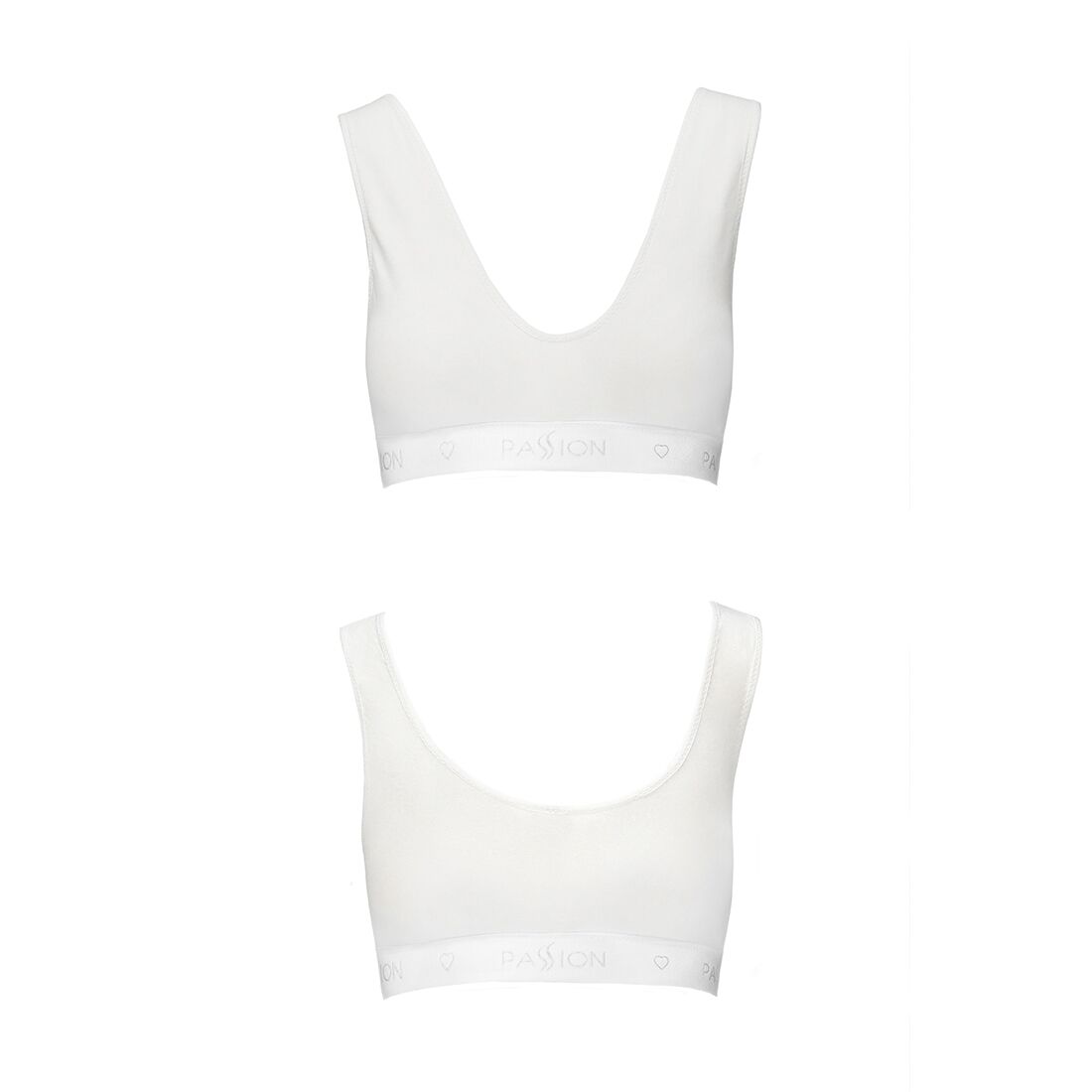 Спортивный топ из эластичного хлопка Passion PS005 TOP white, size XL