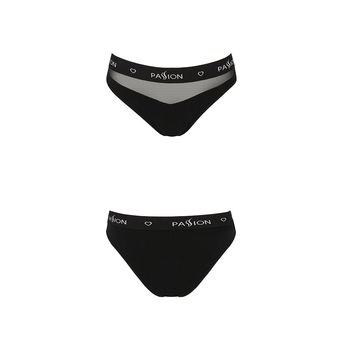 Трусики с прозрачной вставкой Passion PS006 PANTIES black, size L