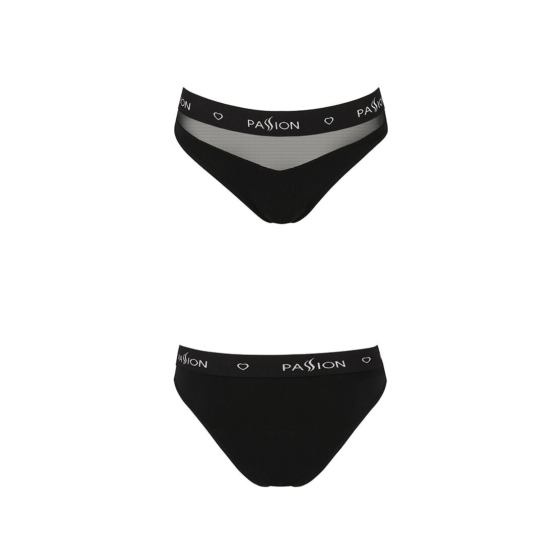 Трусики с прозрачной вставкой Passion PS006 PANTIES black, size M