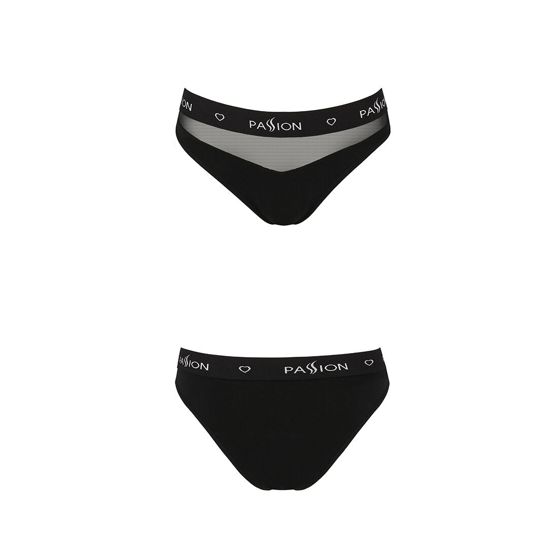 Трусики с прозрачной вставкой Passion PS006 PANTIES black, size S