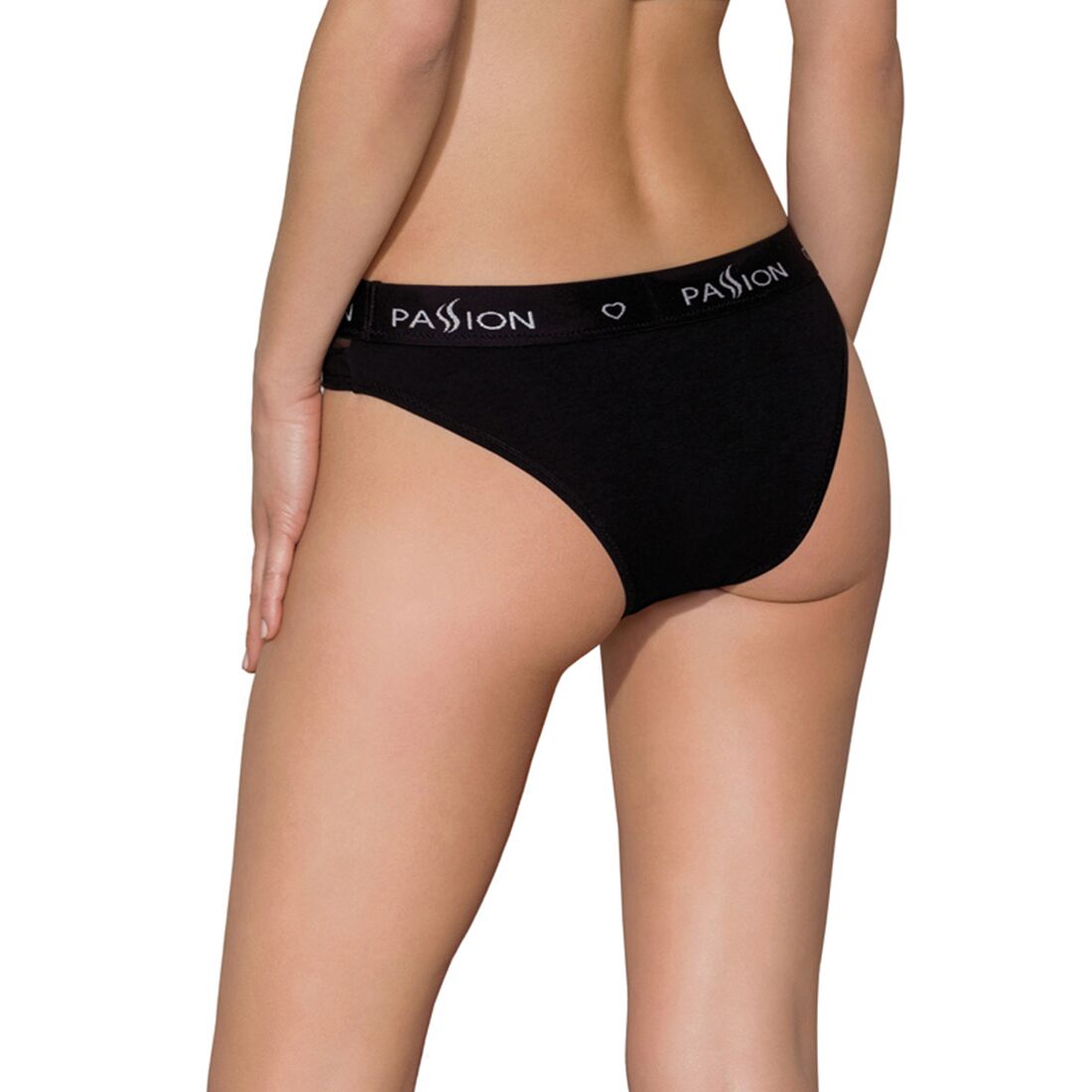 Трусики с прозрачной вставкой Passion PS006 PANTIES black, size XL