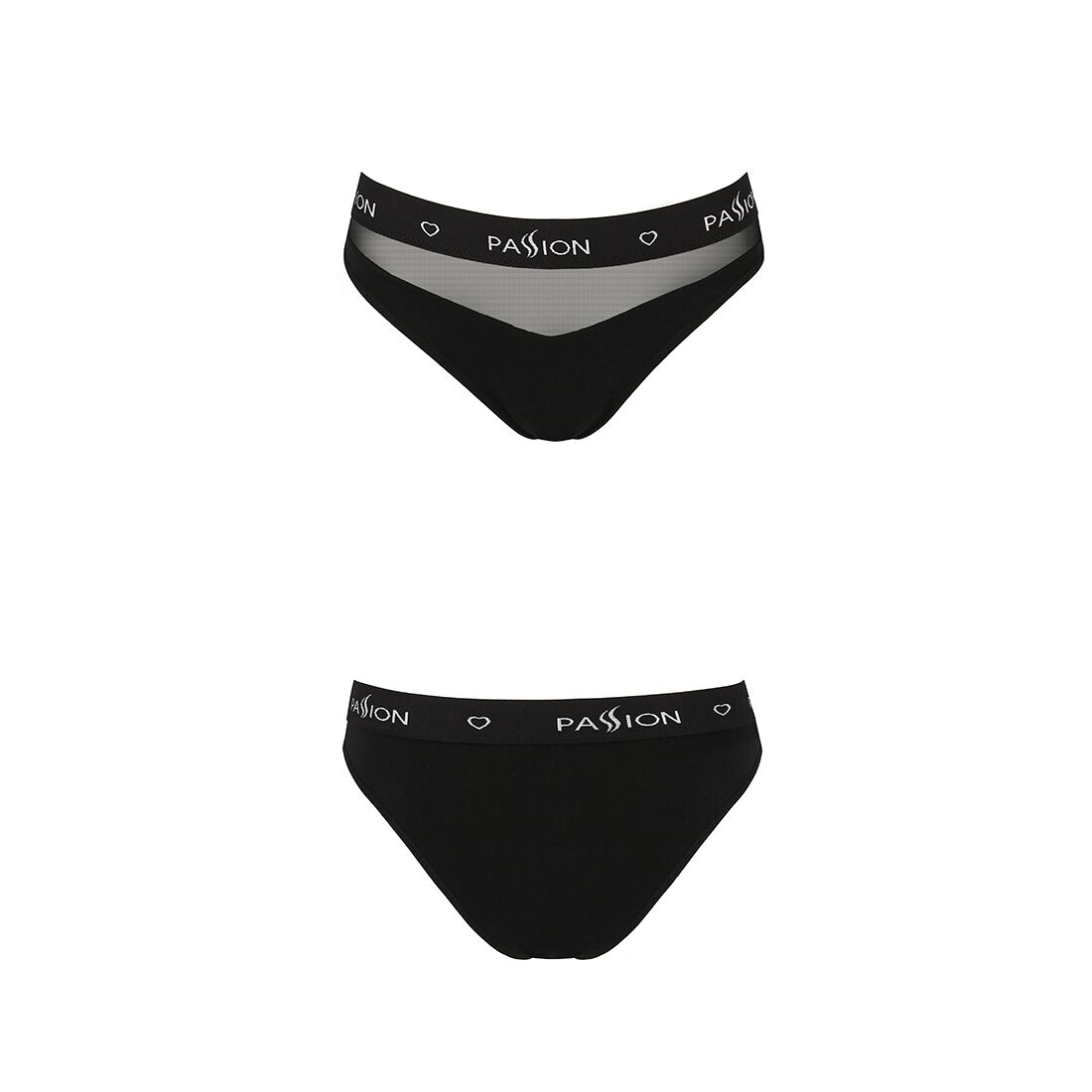 Трусики с прозрачной вставкой Passion PS006 PANTIES black, size XL