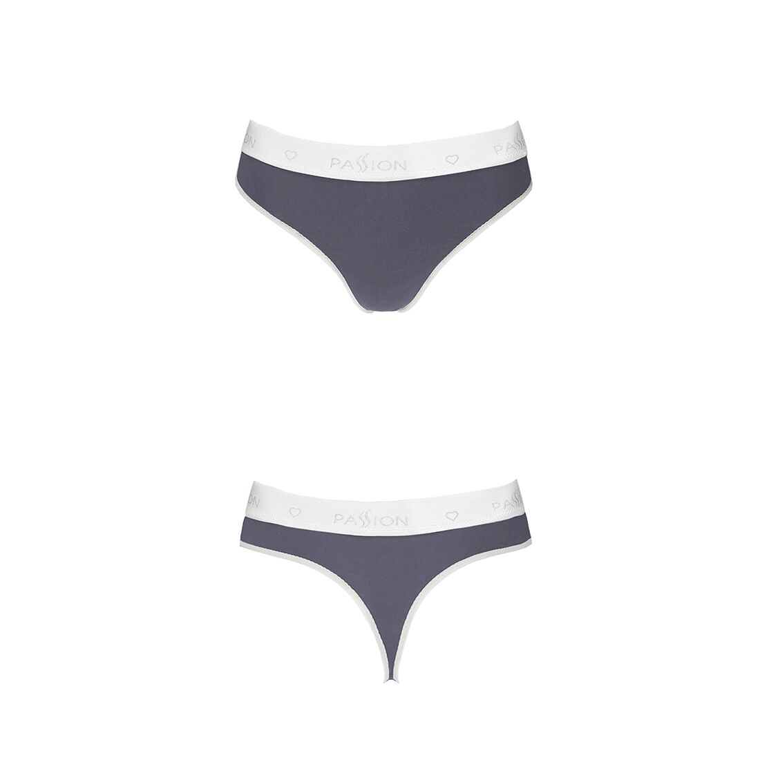 Спортивные трусики-стринги Passion PS007 PANTIES dark grey, size XL