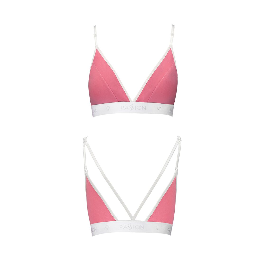 Спортивный топ с двойными бретелями Passion PS007 TOP pink, size L