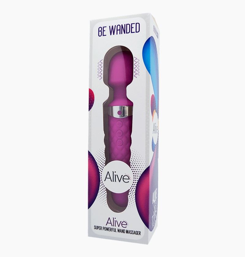 Мини-вибромассажер Alive Be Wanded Purple (мятая упаковка)