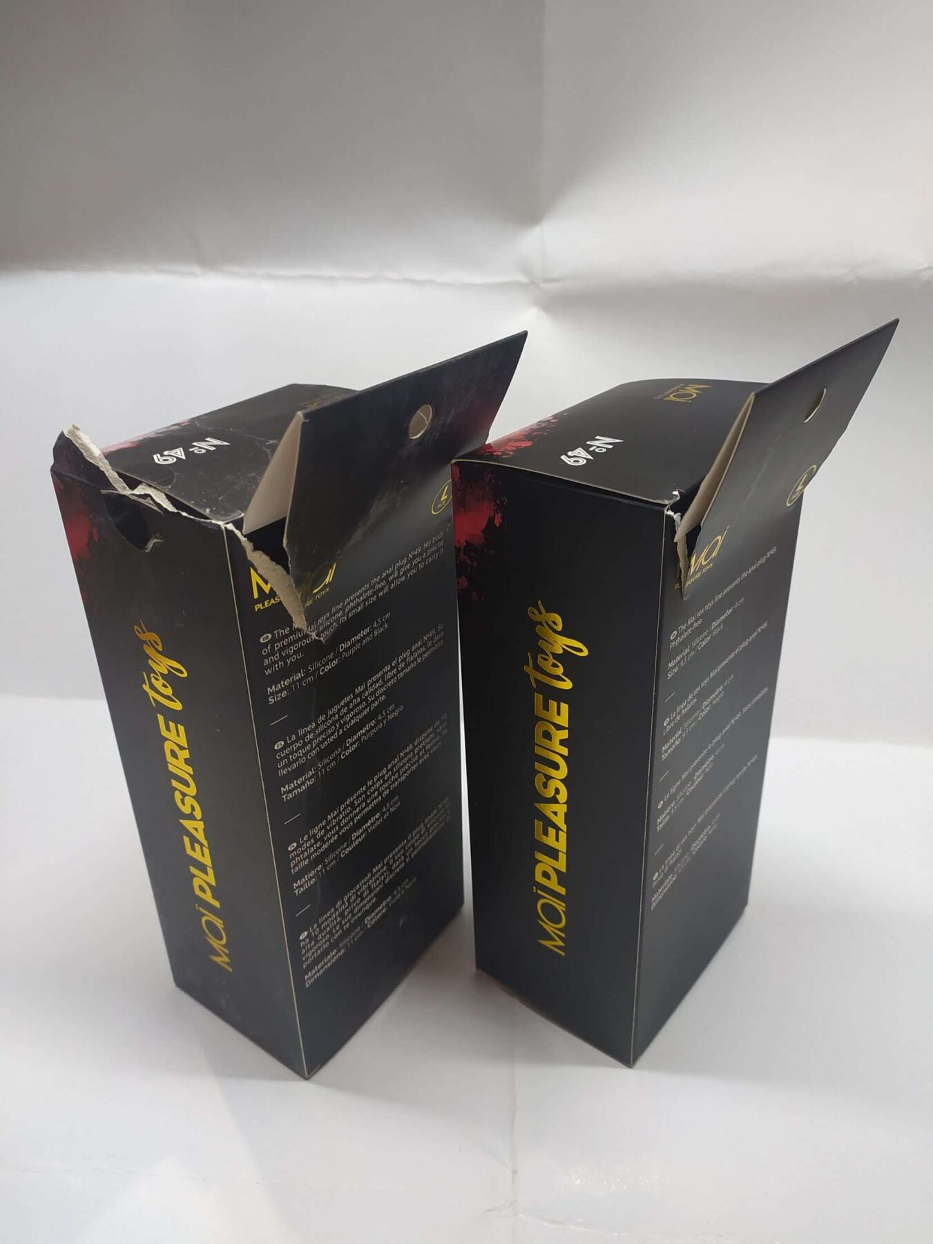 Анальная пробка с кристаллом MAI Attraction Toys №49 Black (мятая упаковка)