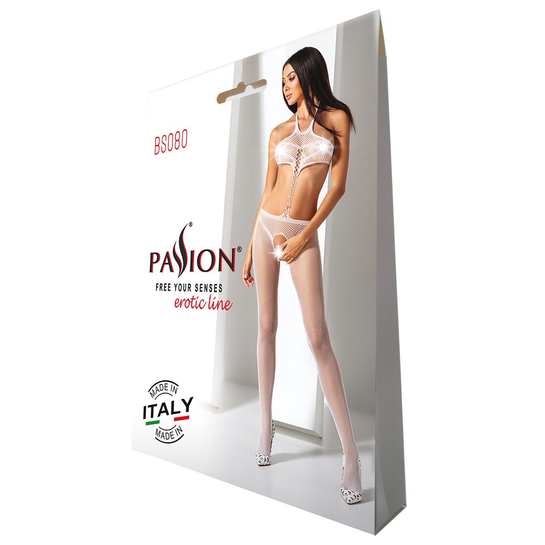 Открытый бодистокинг Passion BS080 white