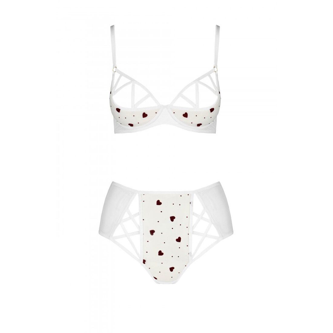 Эротический комплект с рисунком LOVELIA BIKINI white S/M - Passion