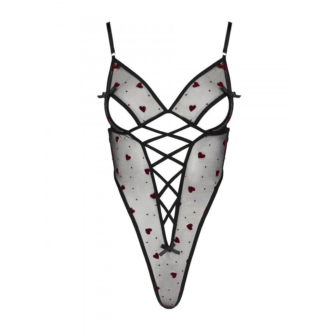 Эротическое боди с рисунком LOVELIA BODY black S/M - Passion