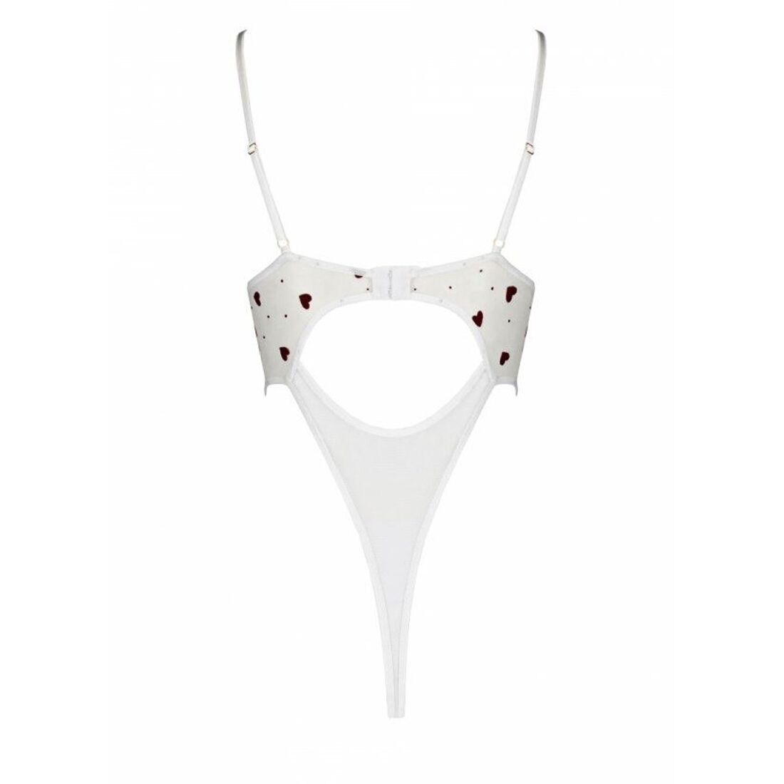 Эротическое боди с рисунком LOVELIA BODY white S/M - Passion