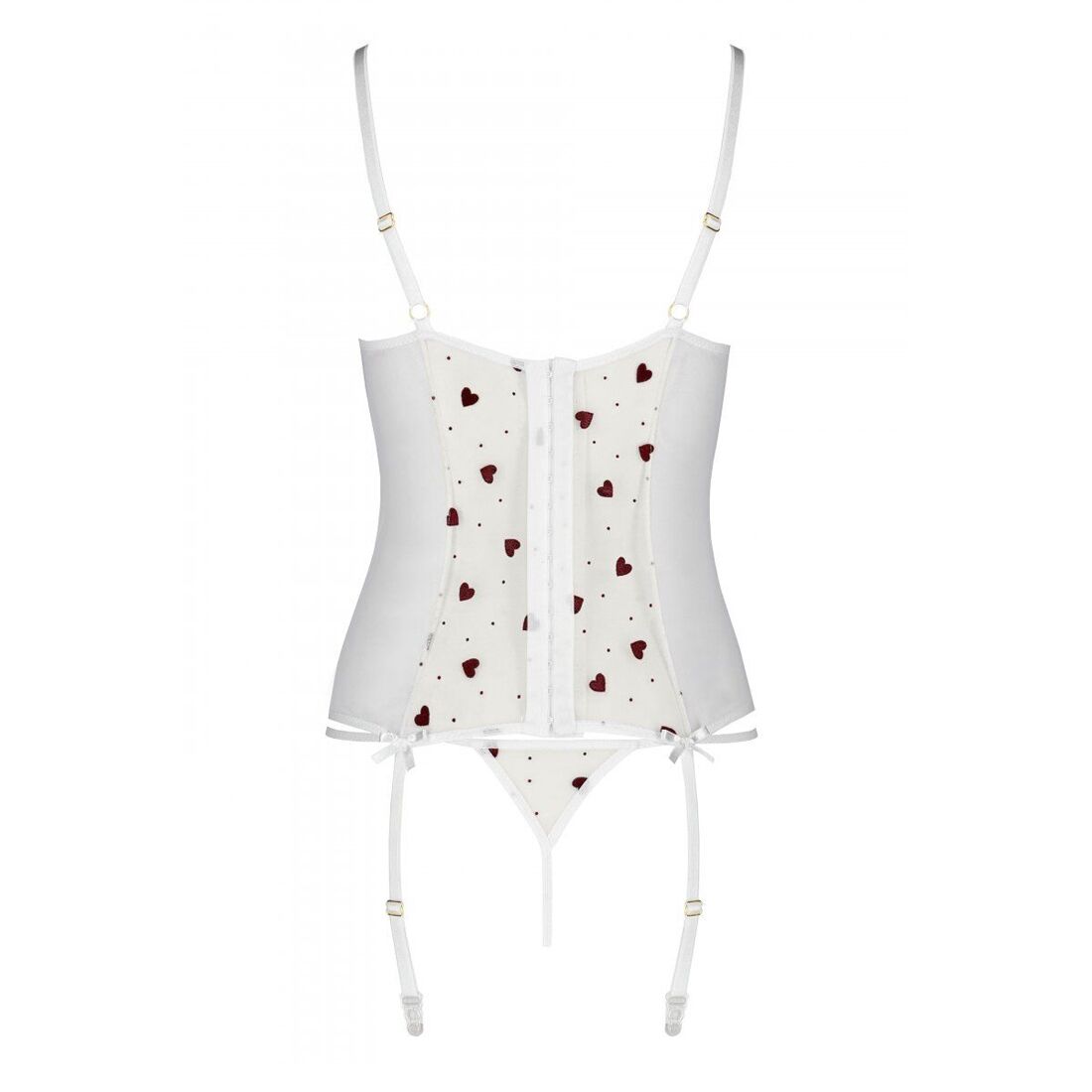 Корсет с подвязками + стринги LOVELIA CORSET white XXL/XXXL - Passion