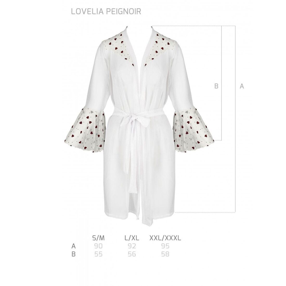 Воздушный пеньюар LOVELIA PEIGNOIR white L/XL - Passion