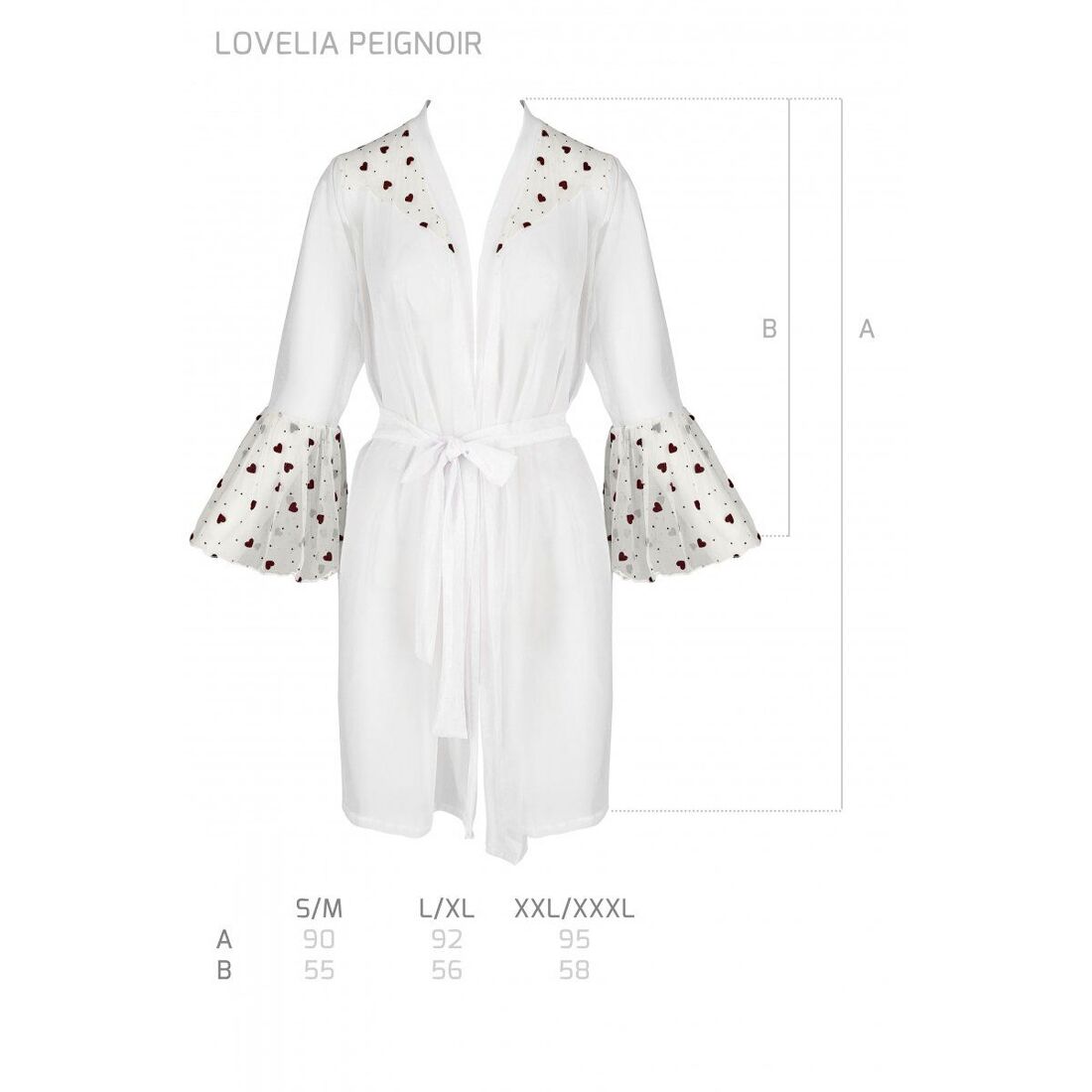 Воздушный пеньюар LOVELIA PEIGNOIR white S/M - Passion