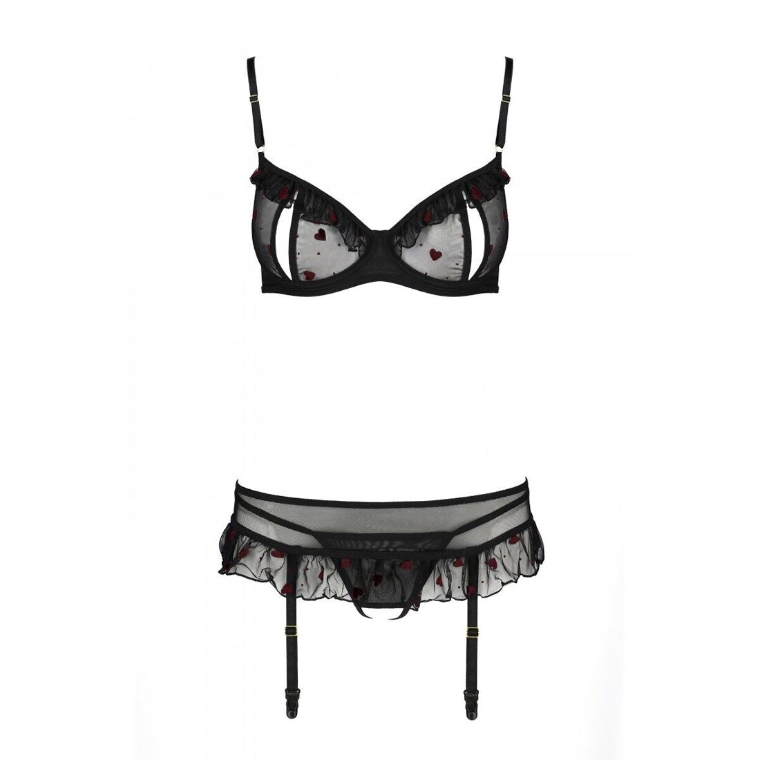 Сексуальный комплект с поясом для чулок LOVELIA SET black S/M - Passion