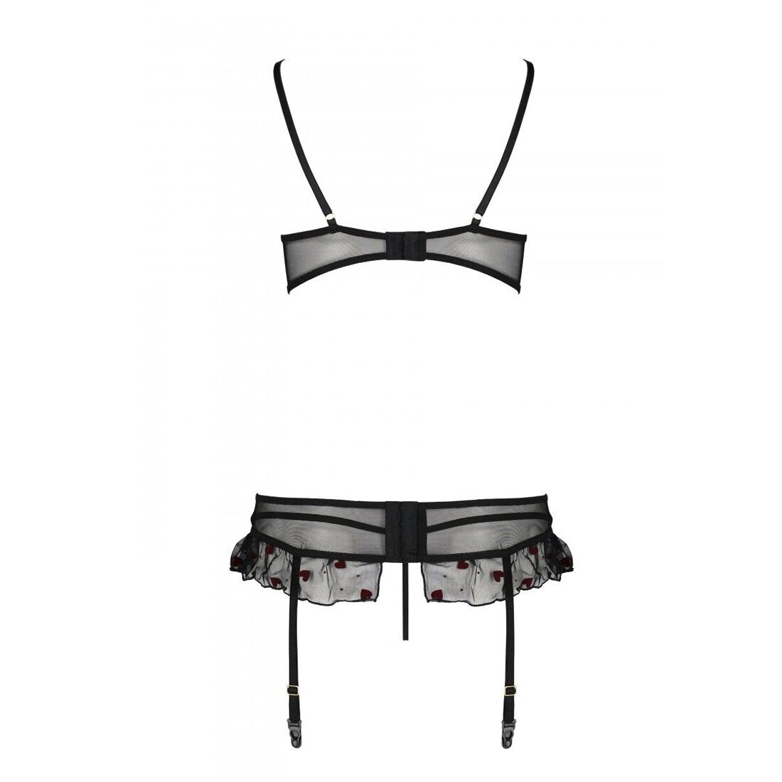 Сексуальный комплект с поясом для чулок LOVELIA SET black XXL/XXXL - Passion